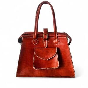 Vintage brown leather luggage
